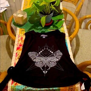 Kendall & Kylie Medium Black Graphic Tank